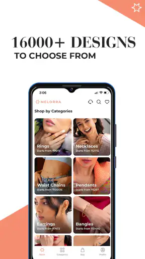 Melorra Jewellery Shopping App screenshot