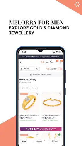 Melorra Jewellery Shopping App screenshot