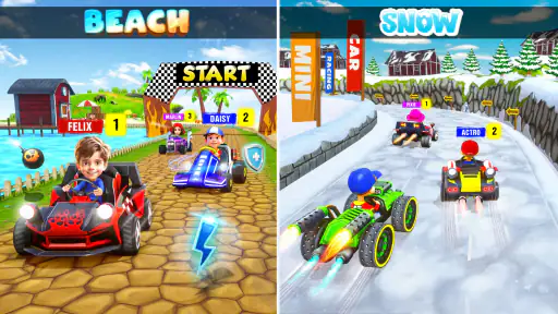 Mini Car Racing - कार गेम 3डी screenshot