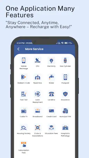 Mobile Recharge Commission App screenshot