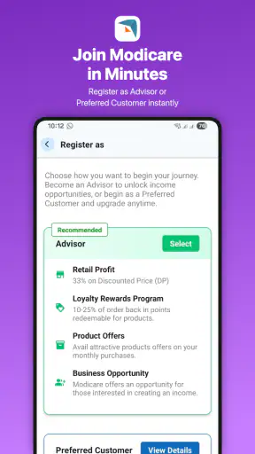 Modicare screenshot