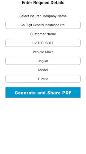 Motor Insurance Calculator screenshot