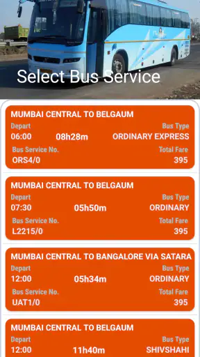 MSRTC Bus Reservation screenshot