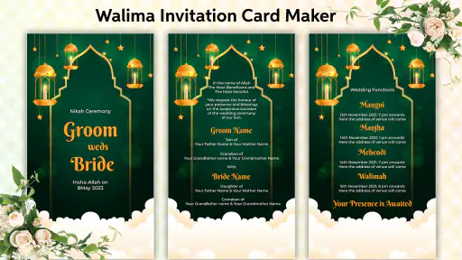 Muslim Wedding Card Maker 2026 screenshot