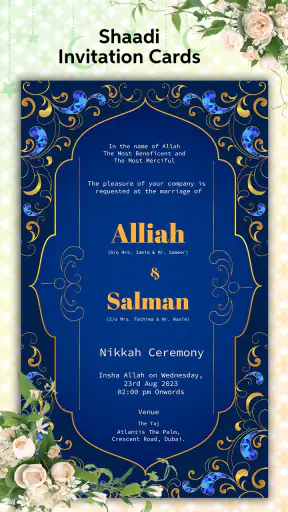 Muslim Wedding Card Maker 2026 screenshot