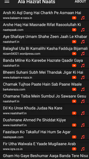 My Naat Book (Lyrics & Videos) screenshot