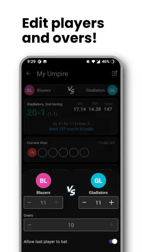 My Umpire - Cricket Scorer screenshot