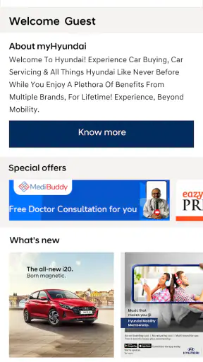 myHyundai (India) screenshot