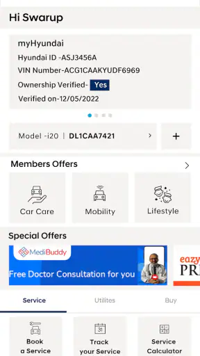 myHyundai (India) screenshot