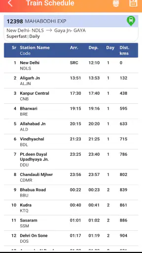 National Train Enquiry System screenshot