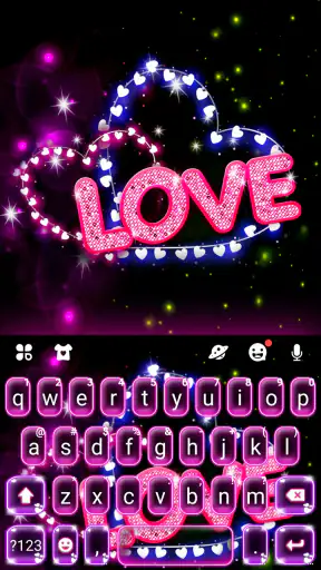 Neon Love कीबोर्ड screenshot
