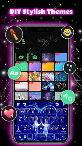 Neon Love कीबोर्ड screenshot