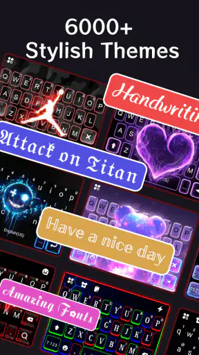 Neon Red Heartbeat कीबोर्ड screenshot
