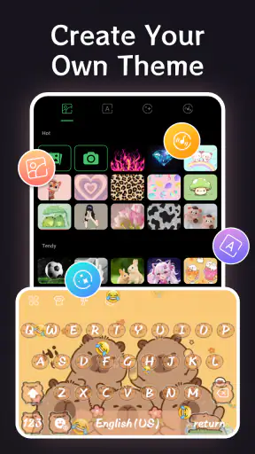 Neon Red Heartbeat कीबोर्ड screenshot