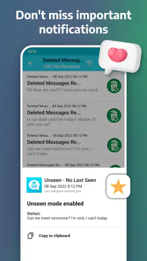 Notification History Log screenshot