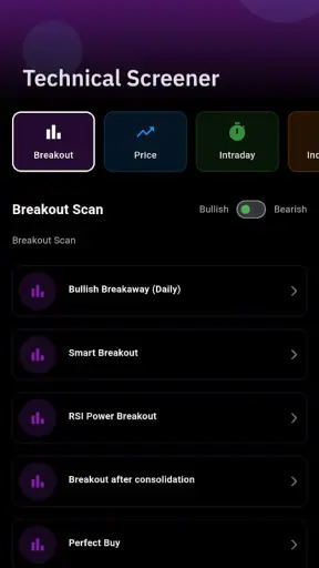 NSE & BSE Stock Screener screenshot