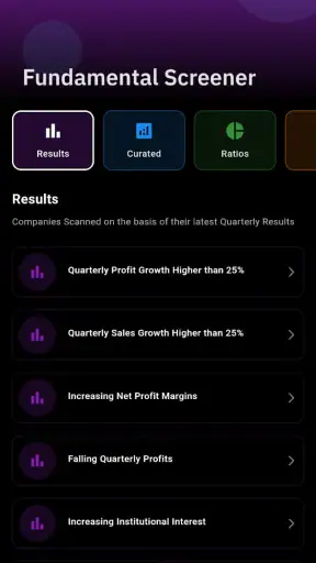 NSE & BSE Stock Screener screenshot