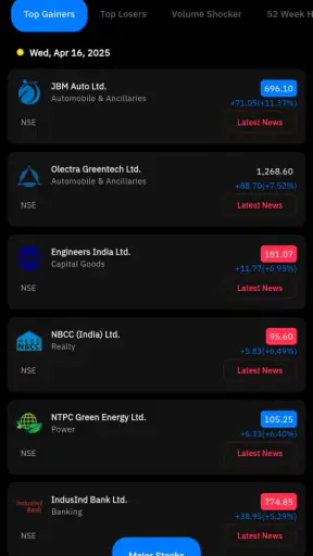 NSE & BSE Stock Screener screenshot