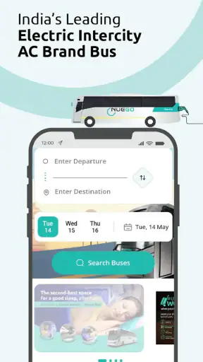 NueGo Bus Ticket Booking App screenshot