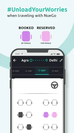NueGo Bus Ticket Booking App screenshot