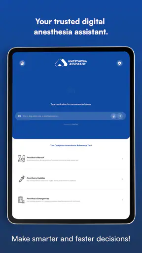 NYSORA Anesthesia Assistant screenshot