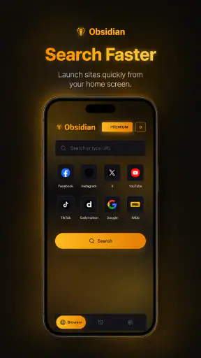 Obsidian: Private Browser screenshot