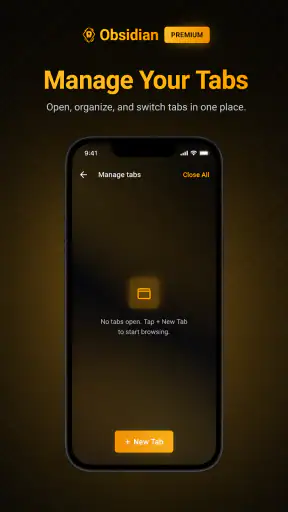 Obsidian: Private Browser screenshot