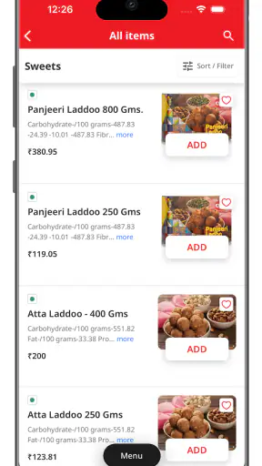 Om Sweets & Snacks screenshot