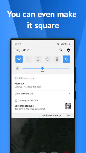 One Shade: Custom Notification screenshot