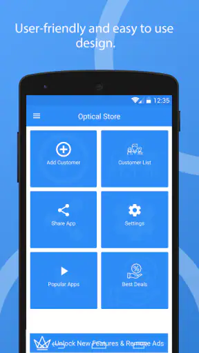 Optical Store Customer Manager screenshot