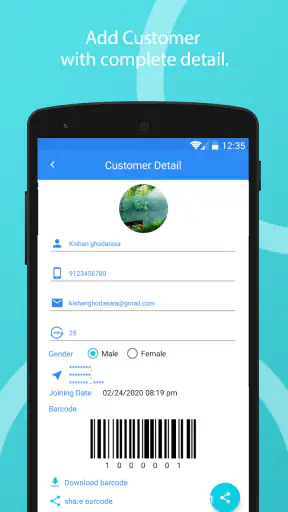 Optical Store Customer Manager screenshot