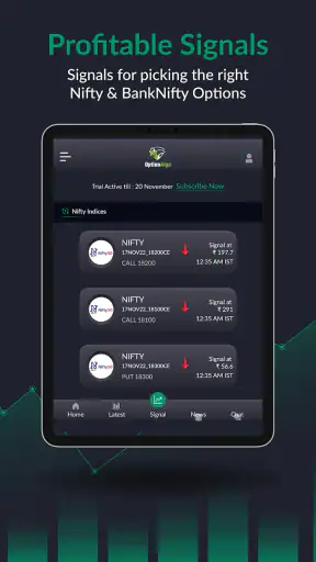 OptionAlgo Trading Signal NSE screenshot