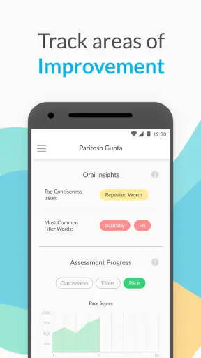 Orai for Public Speaking, Pres screenshot