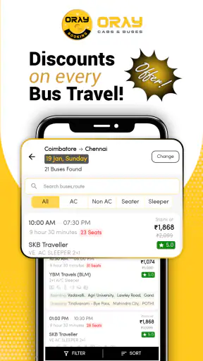 ORAY Bus & Cabs-365 days offer screenshot