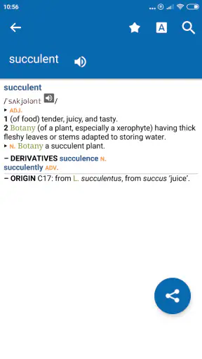 Oxford English Dict.&Thesaurus screenshot