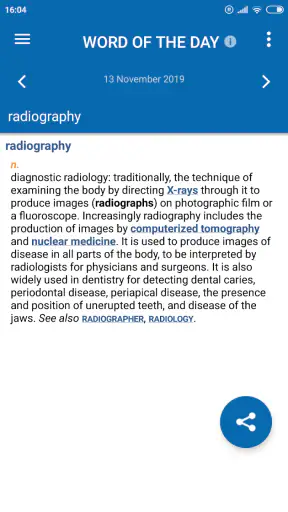 Oxford Medical Dictionary screenshot
