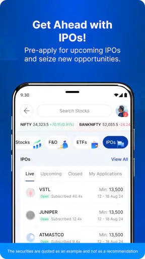 Paytm Money Stocks, MF, IPO screenshot