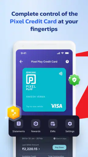 PayZapp UPI Wallet, Pixel Card screenshot