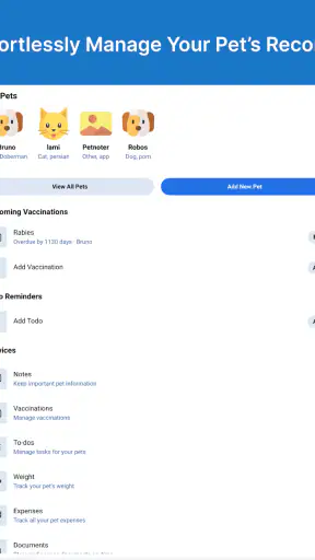 PetNoter: Pet Health Tracker screenshot