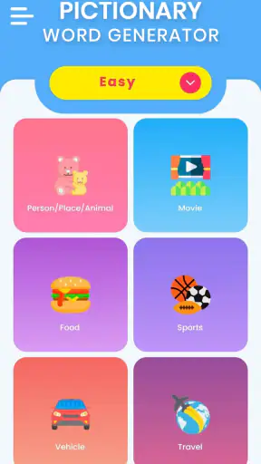 Pictionary Word Generator screenshot