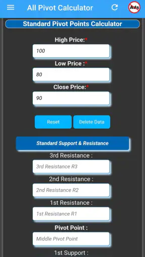 Pivot Calculator screenshot