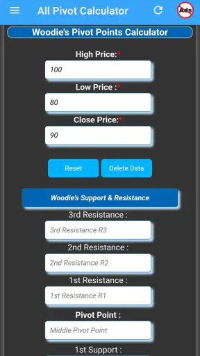 Pivot Calculator screenshot