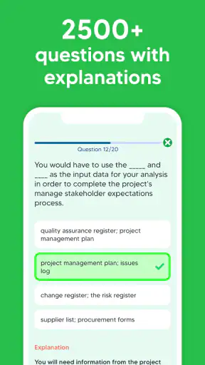 PMI PMP Exam Prep Test 2025 screenshot