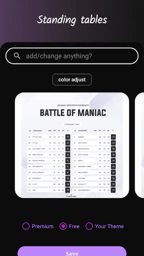 Pointcalc | Point table maker screenshot