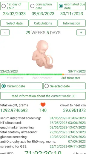 Pregnancy Calculator+Calendar screenshot