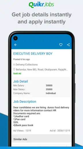 Quikr Jobs Search & Career App screenshot