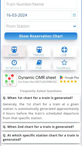 Rail Reservation Chart & PNR screenshot