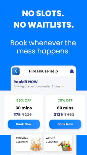 Rapidit: House Help in 10 Mins screenshot
