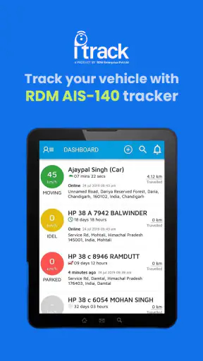 RDM iTrack AIS140 Tracker screenshot