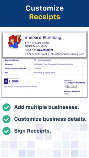 Receipt Maker - Sign & Send screenshot